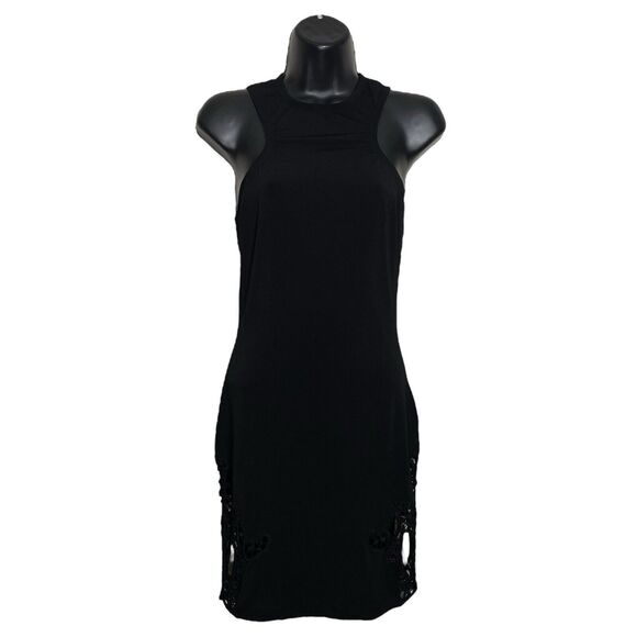 Dress the Population Dress Womens Small Black Mini Bodycon Cut Out One Rad Girl - Picture 4 of 12